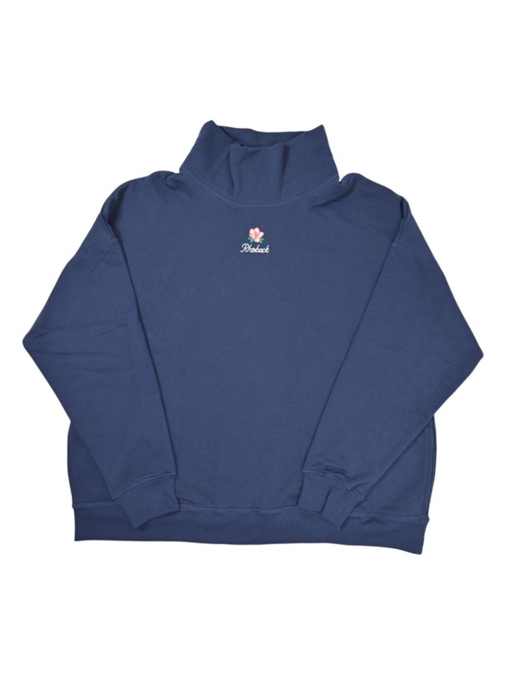 Rhoback The Bedford Oversized Mockneck in Fleet Navy